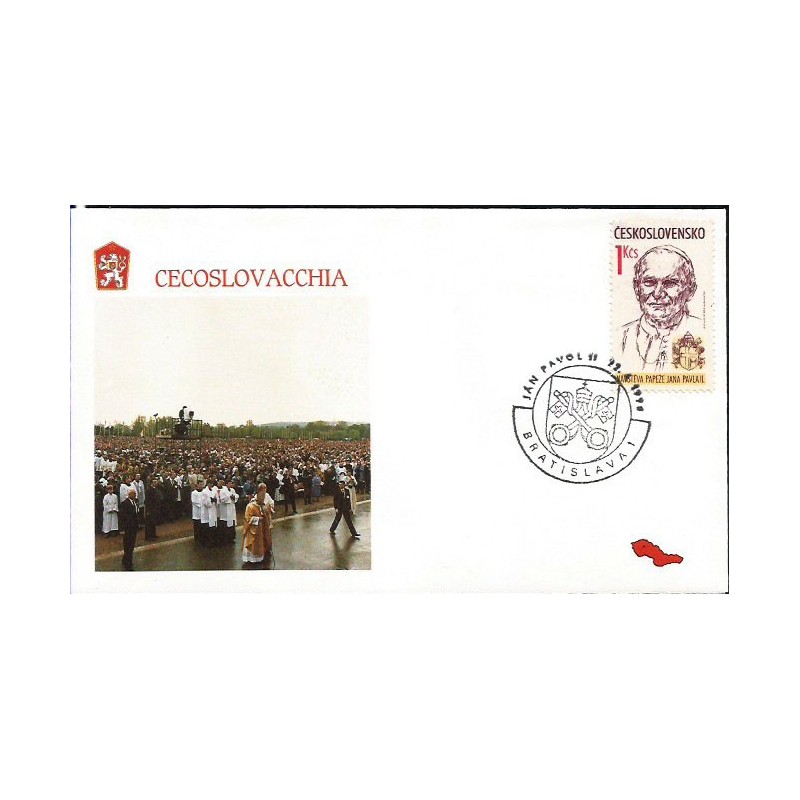 Czechosłowacja 1990, Papież Jan Paweł II. Datownik