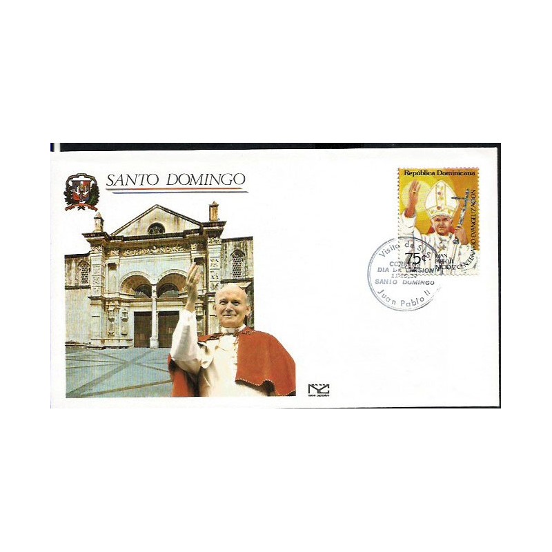 Dominikana 1984, Papież Jan Paweł II. FDC