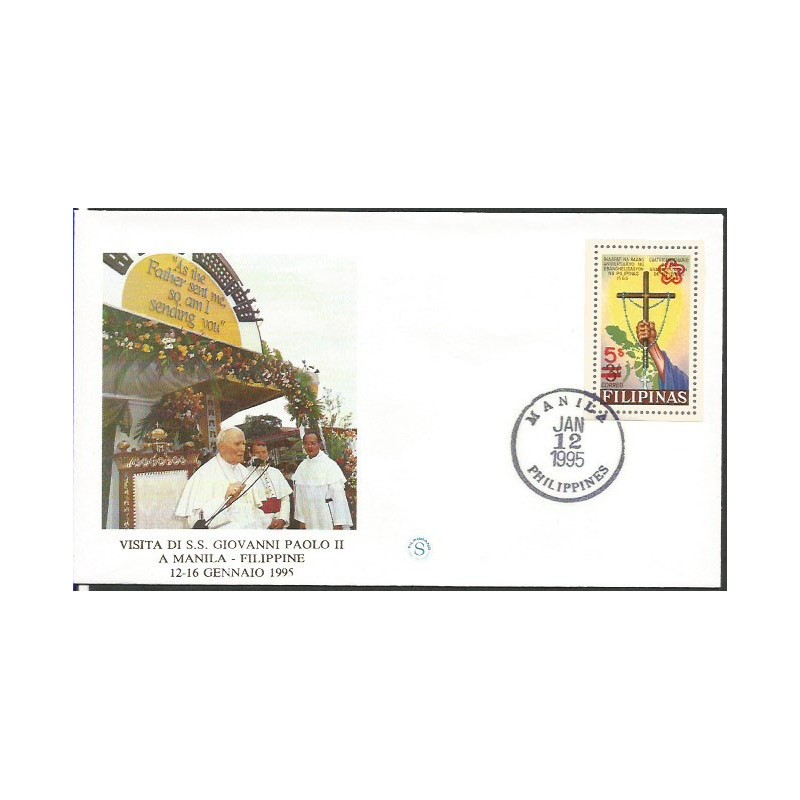 Filipiny 1995, Papież Jan Paweł II. Datownik