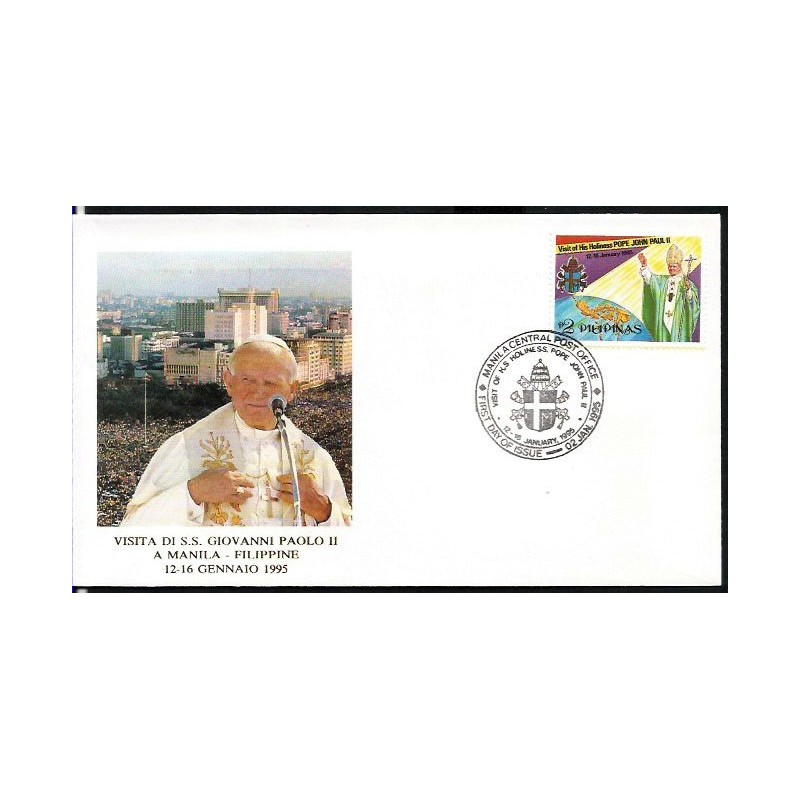 Filipiny 1995, Papież Jan Paweł II. FDC