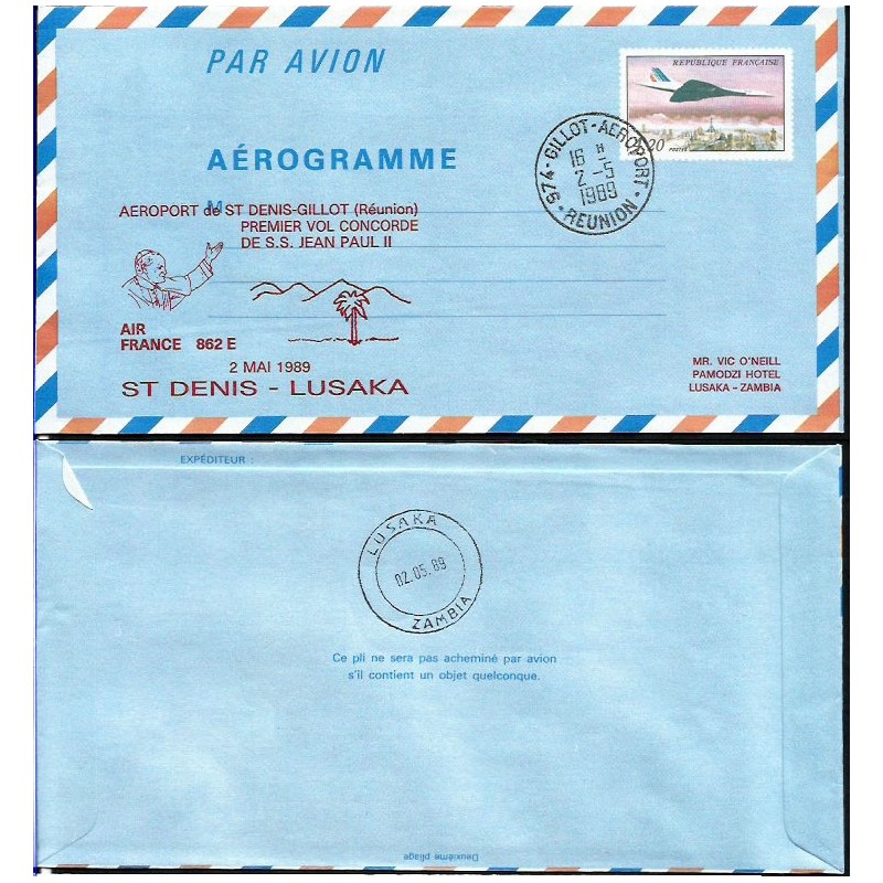 Francja 1989, Papież Jan Paweł II. Lot