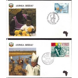 Gwinea Bissau 1990, Papież Jan Paweł II. Komplet 2 datowników