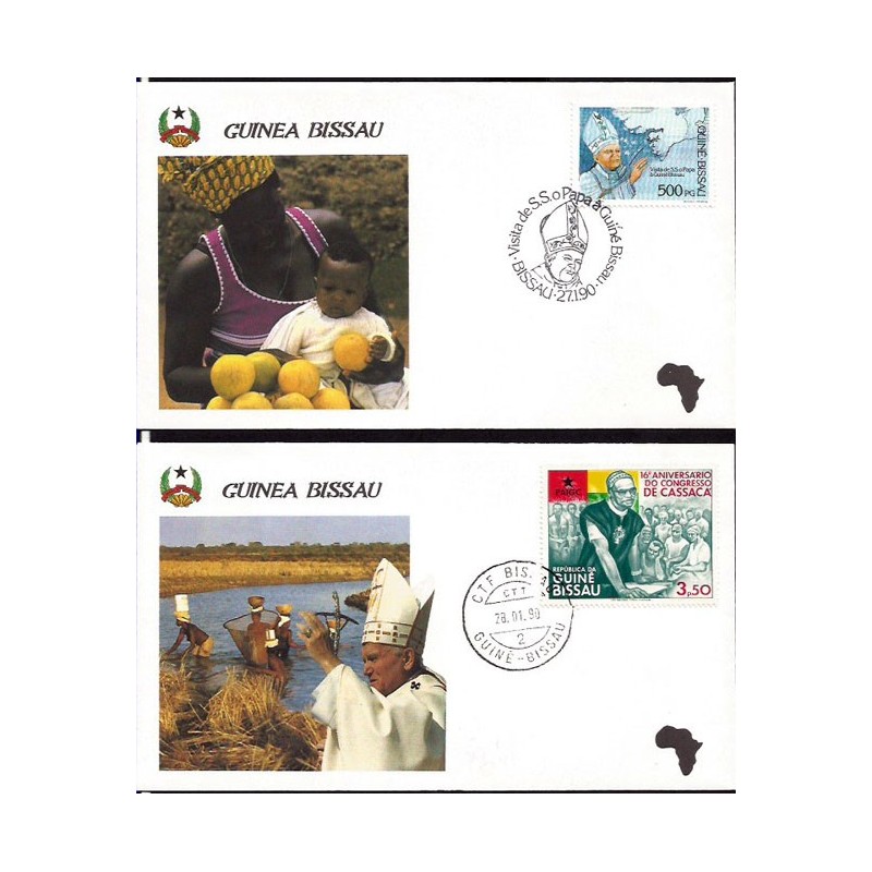 Gwinea Bissau 1990, Papież Jan Paweł II. Komplet 2 datowników