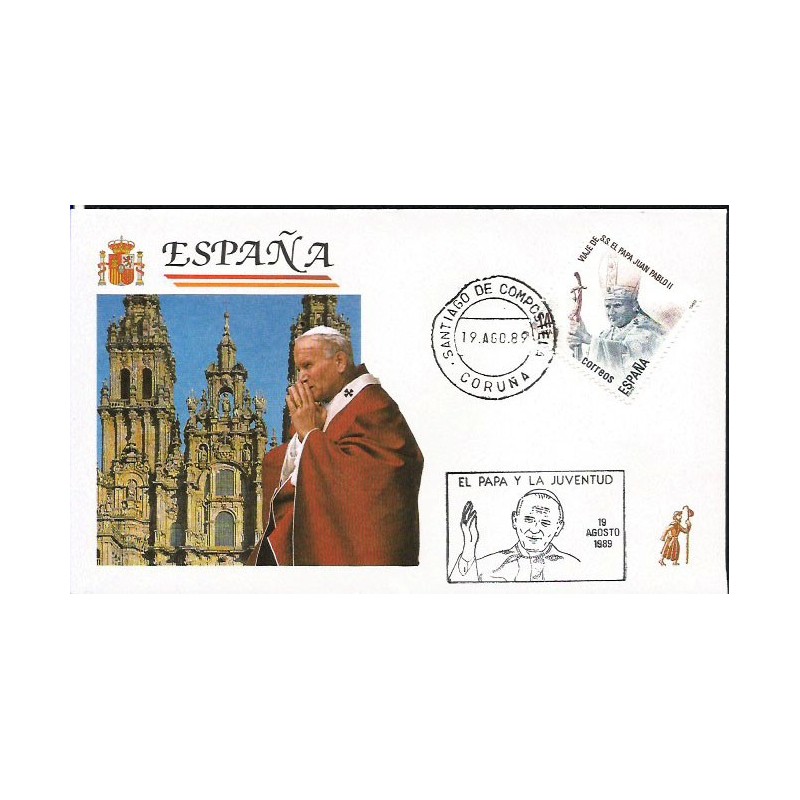 Hiszpania 1989, Papież Jan Paweł II. Datownik