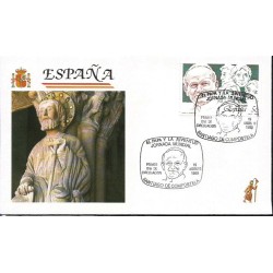 Hiszpania 1989, Papież Jan Paweł II. FDC Santiago