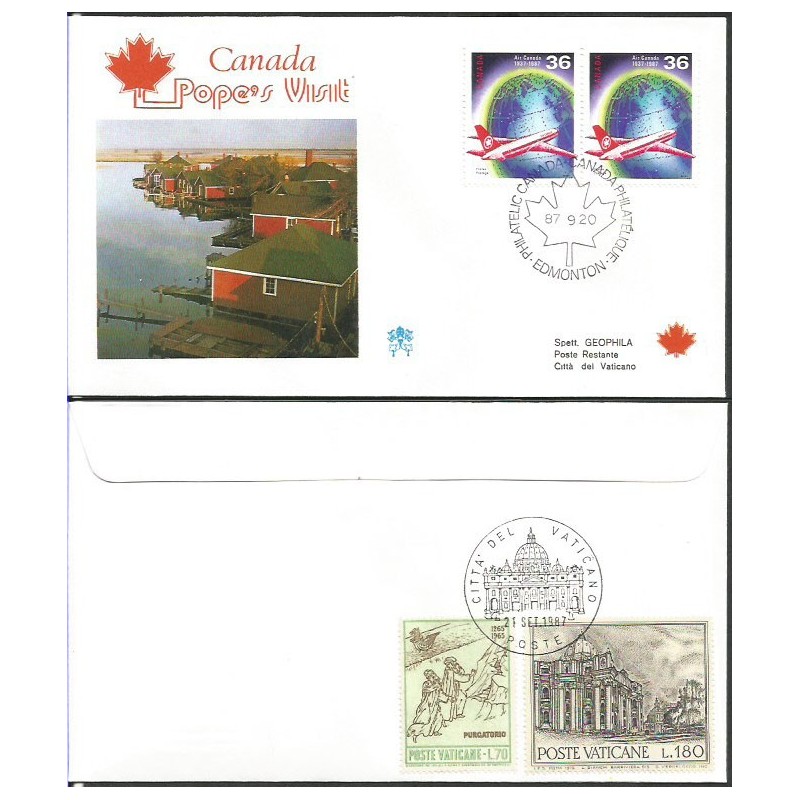Kanada 1987, Papież Jan Paweł II. Lot