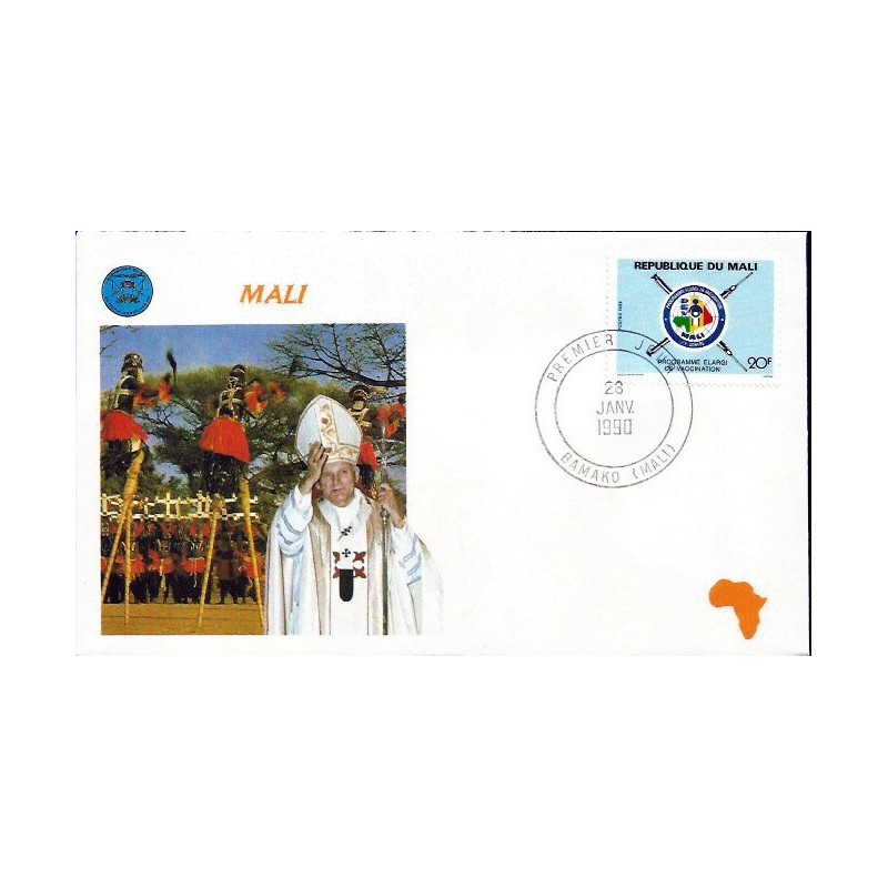 Mali 1990, Papież Jan Paweł II. Datownik