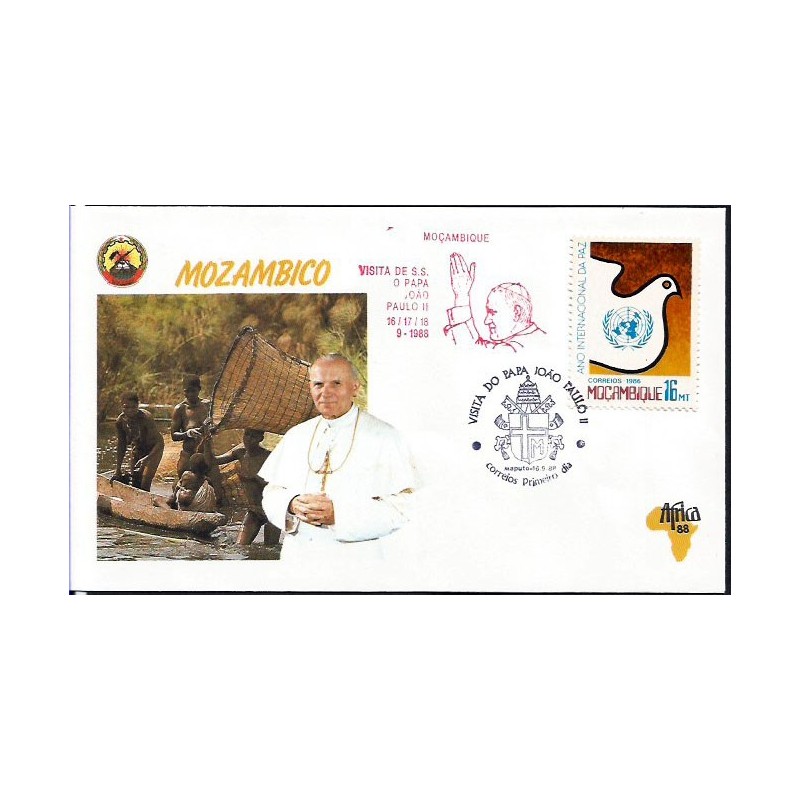 Mozambik 1988, Papież Jan Paweł II. Datownik