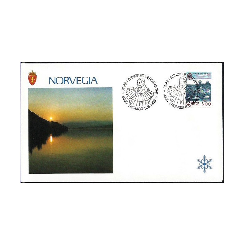 Norwegia 1989, Papież Jan Paweł II. Datownik