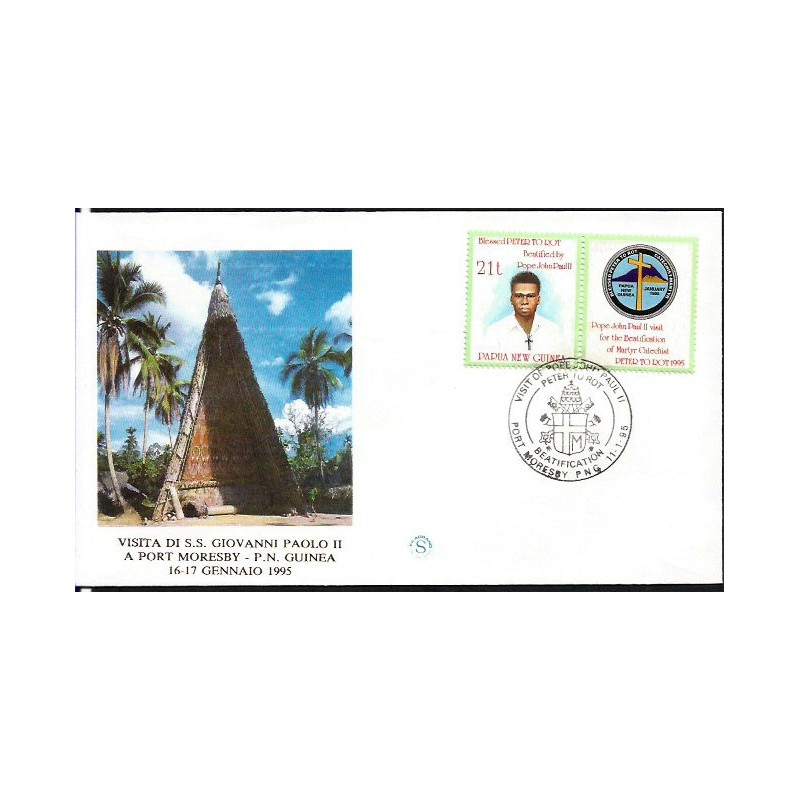 Papua Nowa Gwinea 1995, Papież Jan Paweł II. FDC