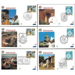 Paragwaj 1988, Papież Jan Paweł II. Komplet 6 datowników