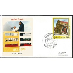Saint Lucia 1984, Papież Jan Paweł II. FDC