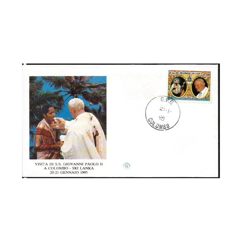 Sri Lanka 1995, Papież Jan Paweł II. Datownik