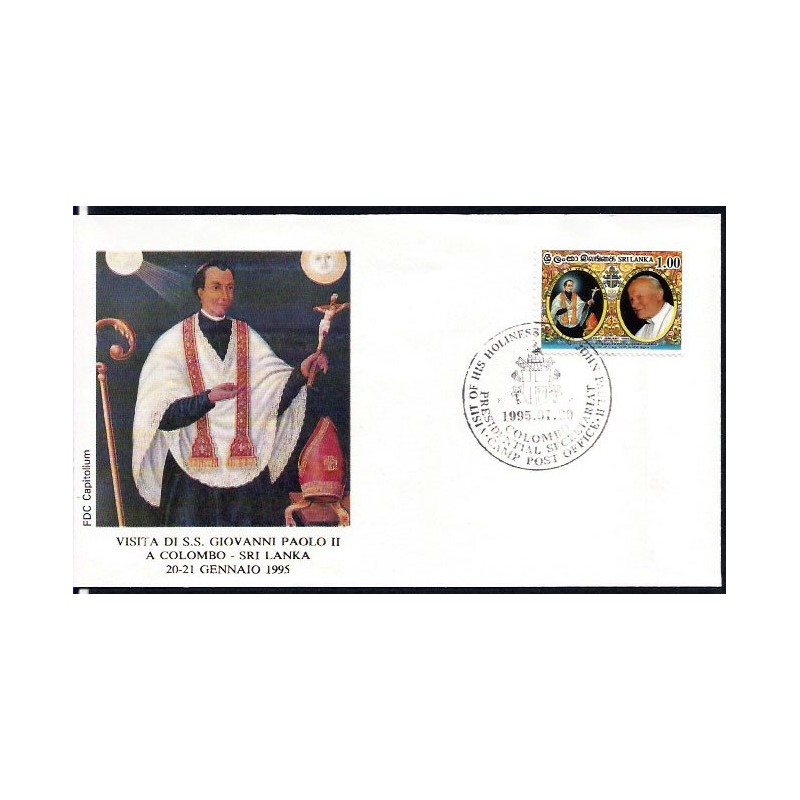 Sri Lanka 1995, Papież Jan Paweł II. FDC