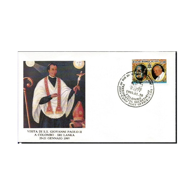 Sri Lanka 1995, Papież Jan Paweł II. FDC