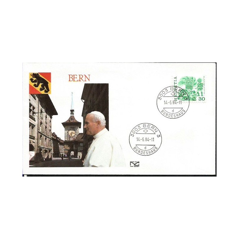 Szwajcaria 1984, Papież Jan Paweł II. Datownik
