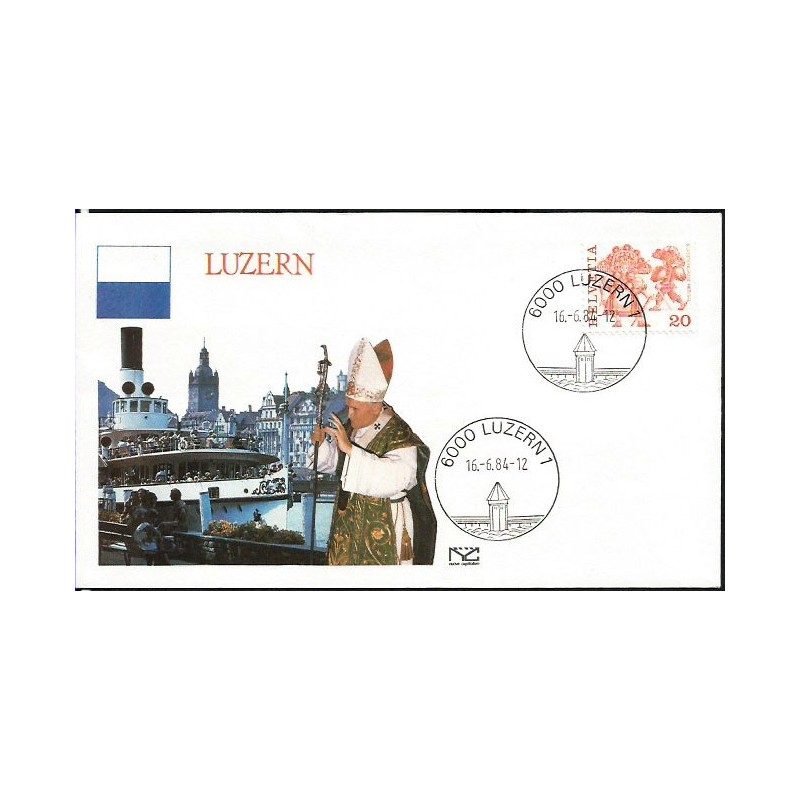 Szwajcaria 1984, Papież Jan Paweł II. Datownik