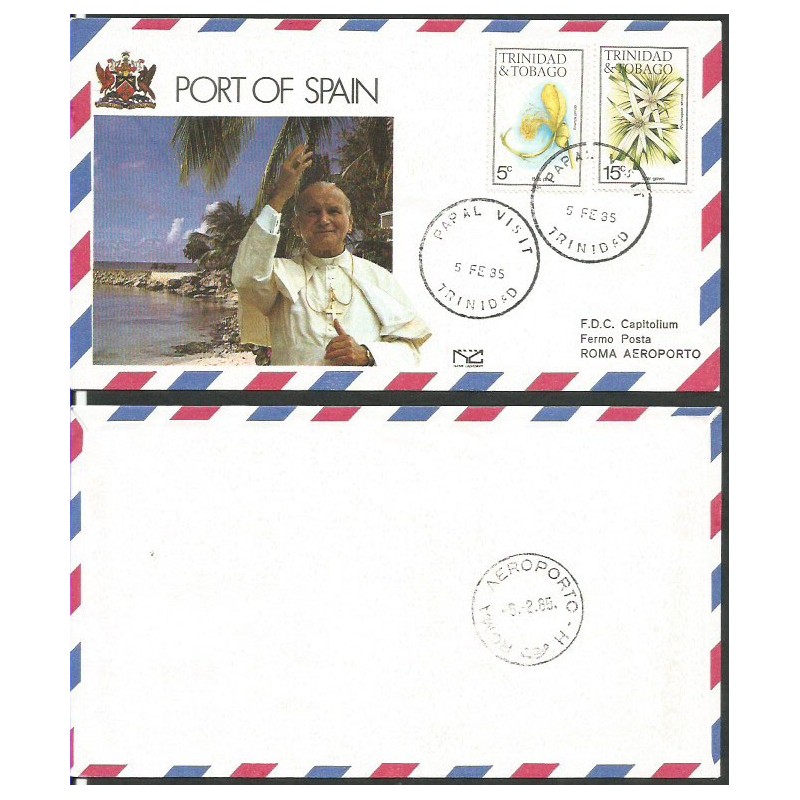 Trynidad i Tobago 1985, Papież Jan Paweł II. Lot