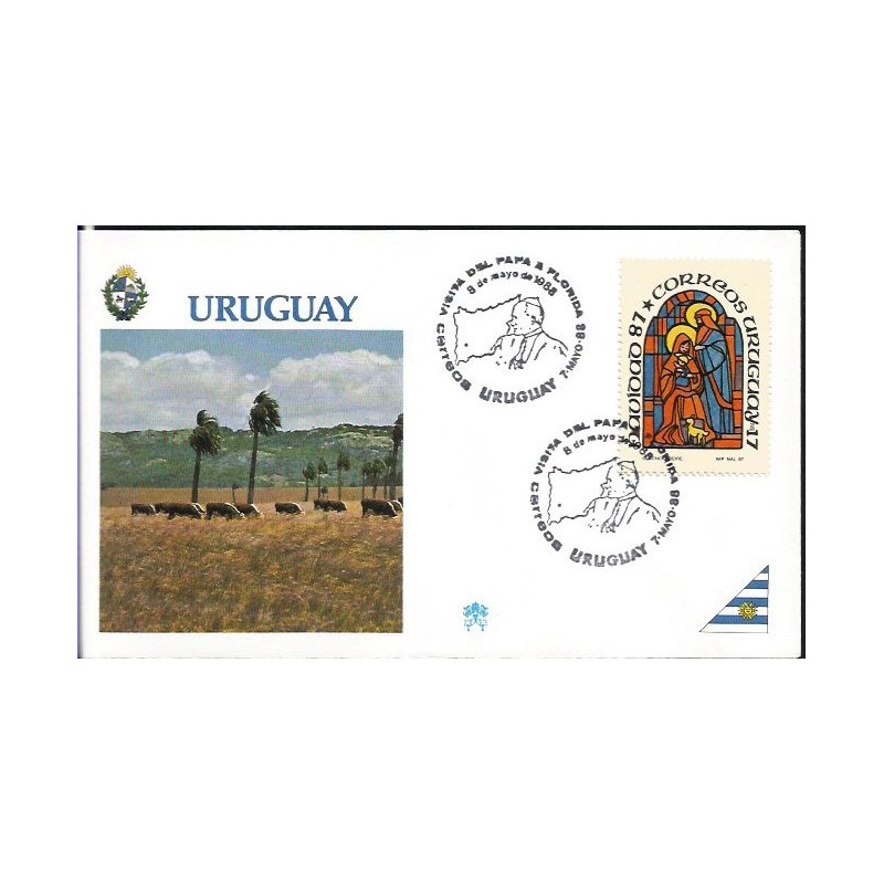 Urugwaj 1988, Papież Jan Paweł II. Datownik