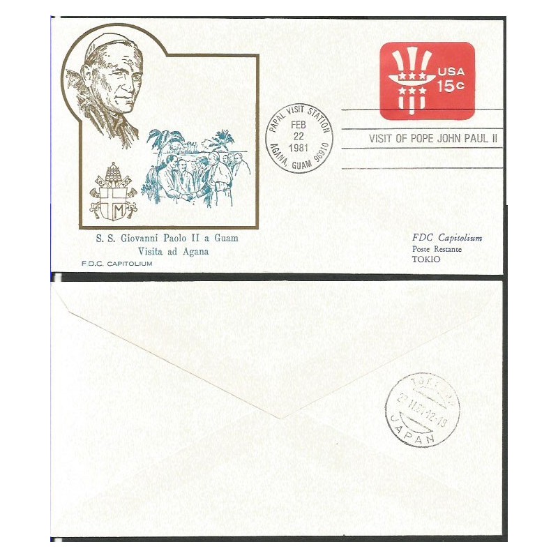 USA (Guam) 1981, Papież Jan Paweł II. Lot