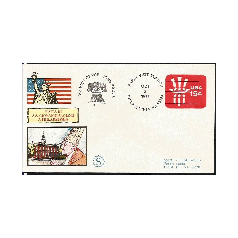 USA 1979, Papież Jan Paweł II. Datownik