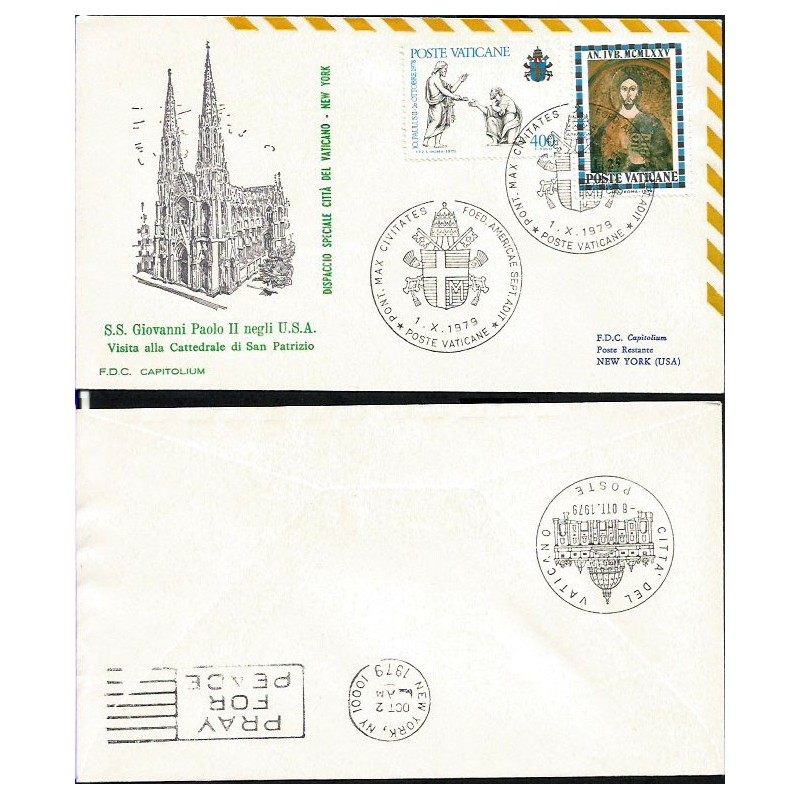 Watykan 1979, Papież Jan Paweł II, USA. Lot