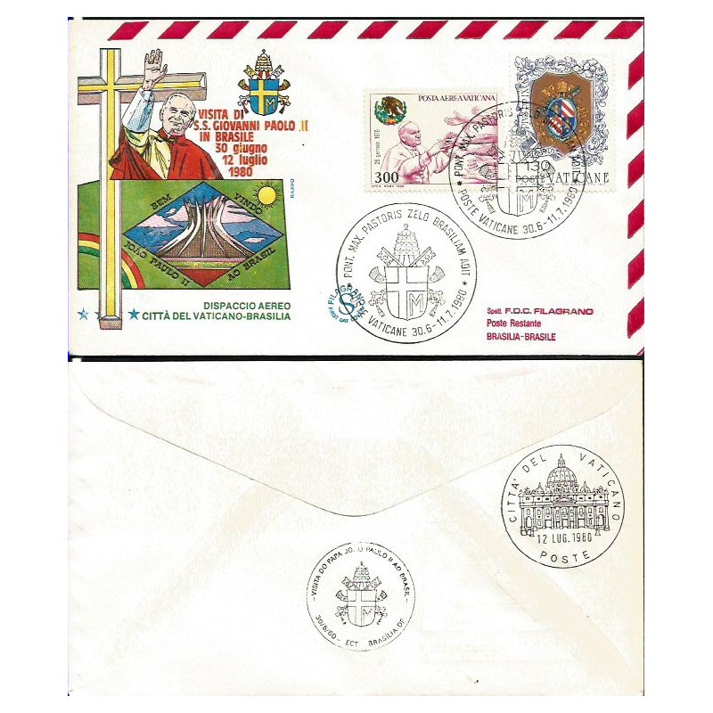 Watykan 1980, Papież Jan Paweł II, Brazylia. Lot