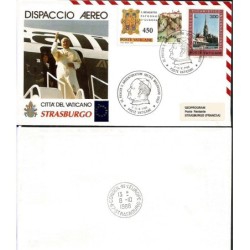 Watykan 1988, Papież Jan Paweł II, Strasburg. Lot