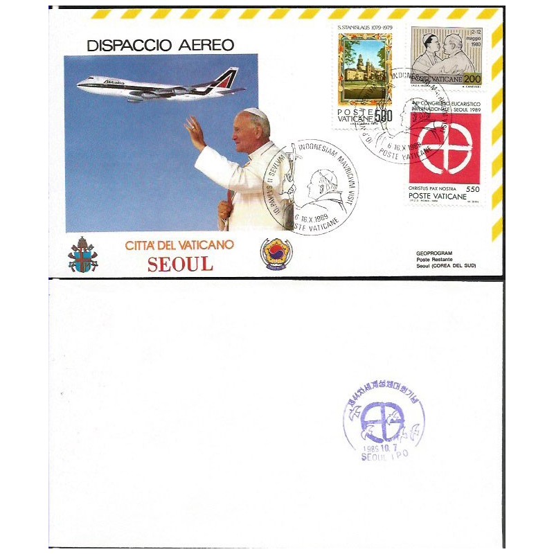 Watykan 1989, Papież Jan Paweł II, Korea Pd. Lot