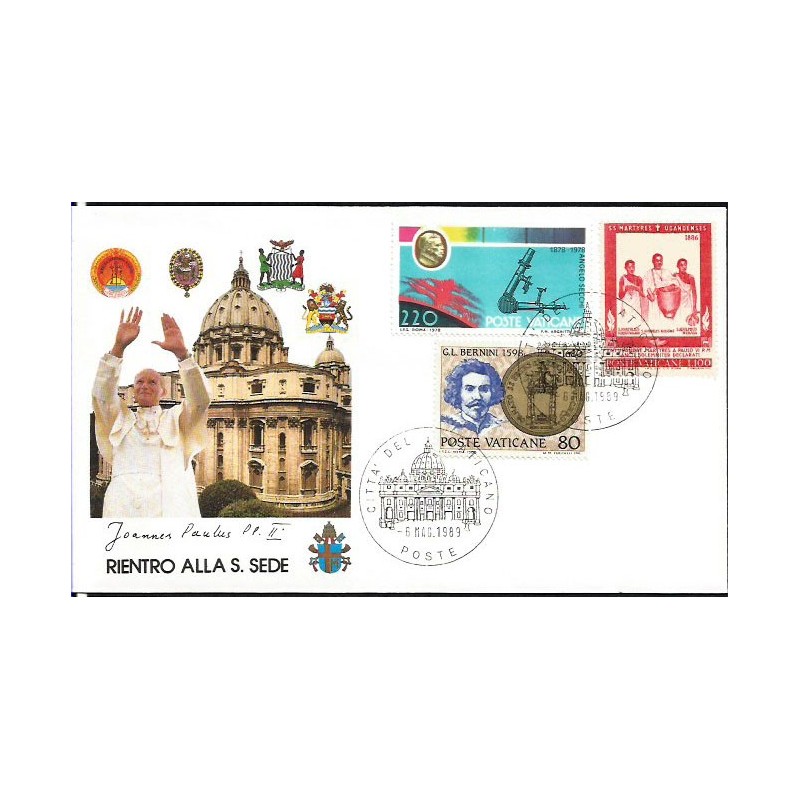 Watykan 1989, Papież Jan Paweł II, Madagaskar. Powrót