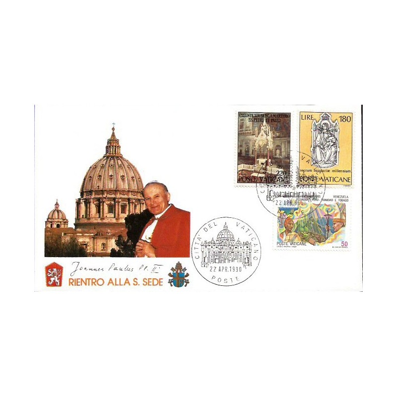 Watykan 1990, Papież Jan Paweł II, Czechosłowacja. Powrót