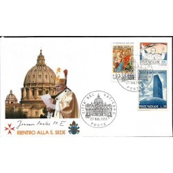 Watykan 1990, Papież Jan Paweł II, Malta. Powrót