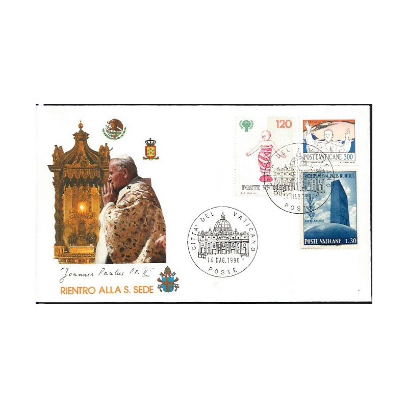 Watykan 1990, Papież Jan Paweł II, Meksyk. Powrót