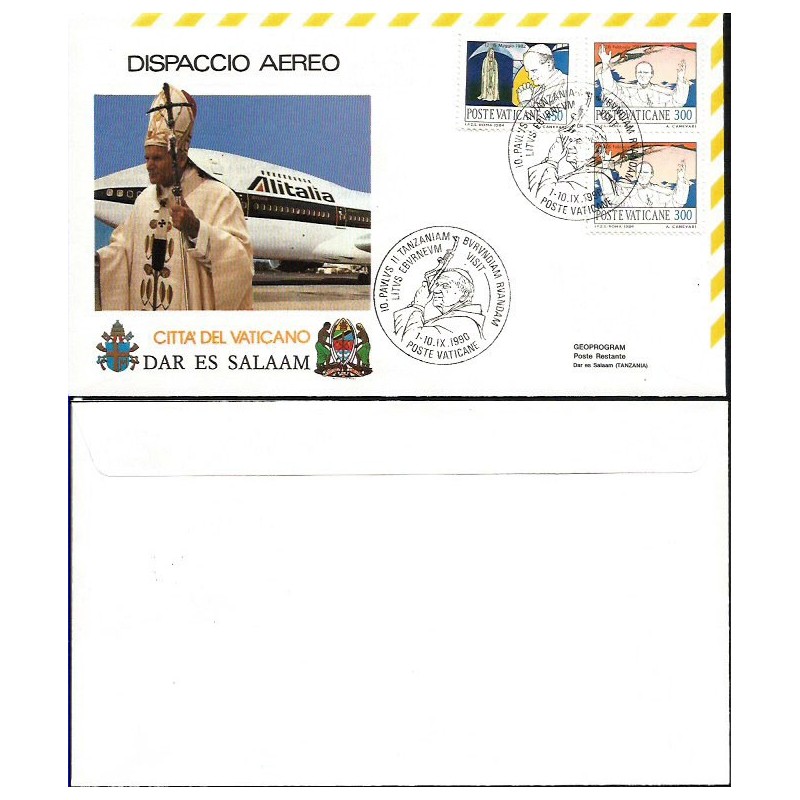 Watykan 1990, Papież Jan Paweł II, Tanzania. Lot