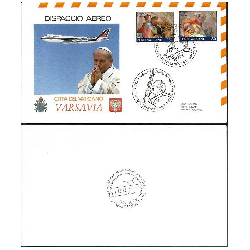 Watykan 1991, Papież Jan Paweł II, Polska. Lot