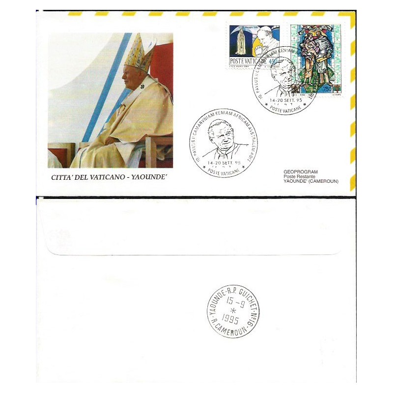 Watykan 1995, Papież Jan Paweł II, Kamerun. Lot