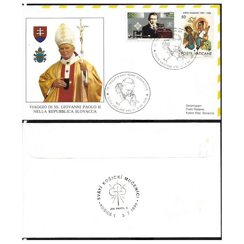 Watykan 1995, Papież Jan Paweł II, Słowacja. Lot