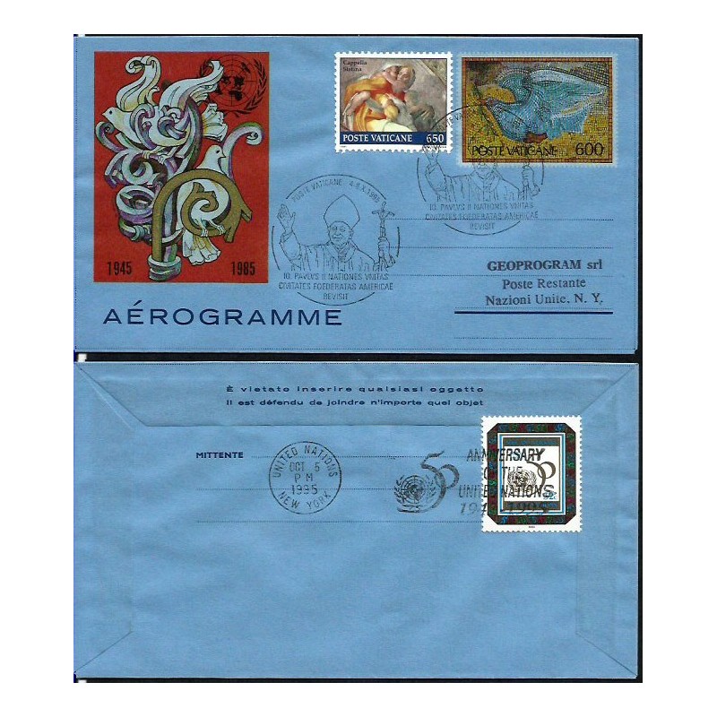 Watykan 1995, Papież Jan Paweł II, USA, ONZ. Lot