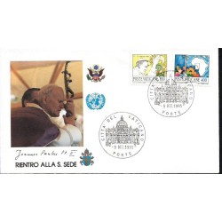 Watykan 1995, Papież Jan Paweł II, USA. Powrót