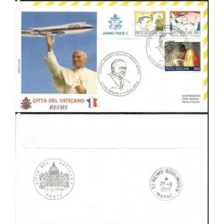 Watykan 1996, Papież Jan Paweł II, Francja. Lot