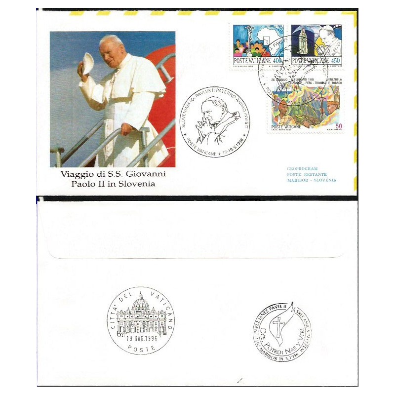 Watykan 1996, Papież Jan Paweł II, Słowenia. Lot