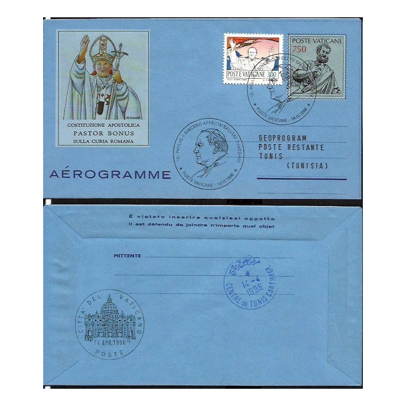 Watykan 1996, Papież Jan Paweł II, Tunezja. Lot