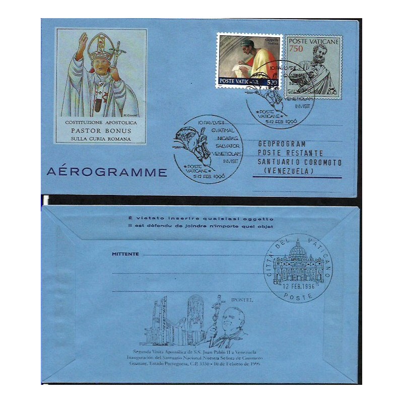 Watykan 1996, Papież Jan Paweł II, Wenezuela. Lot