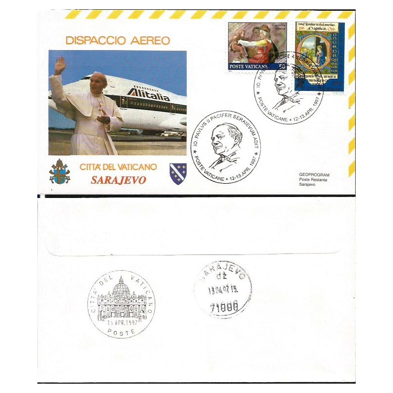 Watykan 1997, Papież Jan Paweł II, Bośnia. Lot