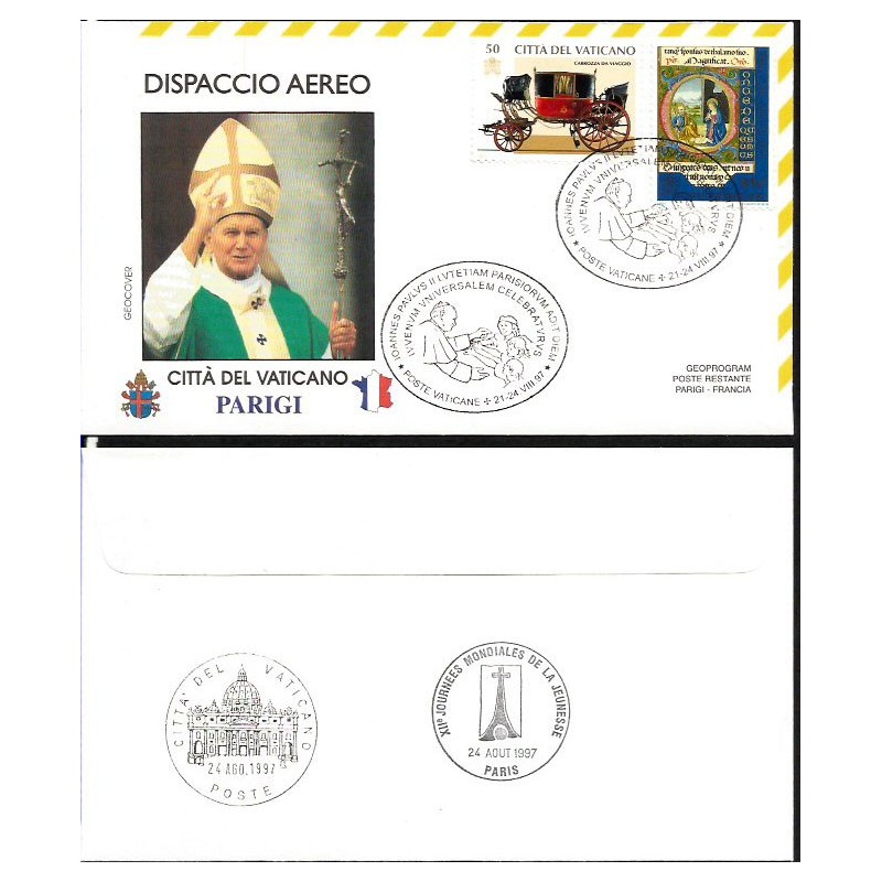 Watykan 1997, Papież Jan Paweł II, Francja. Lot