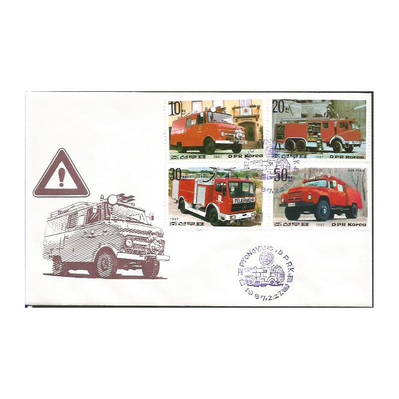 Korea Pn 1987, Straż pożarna. FDC