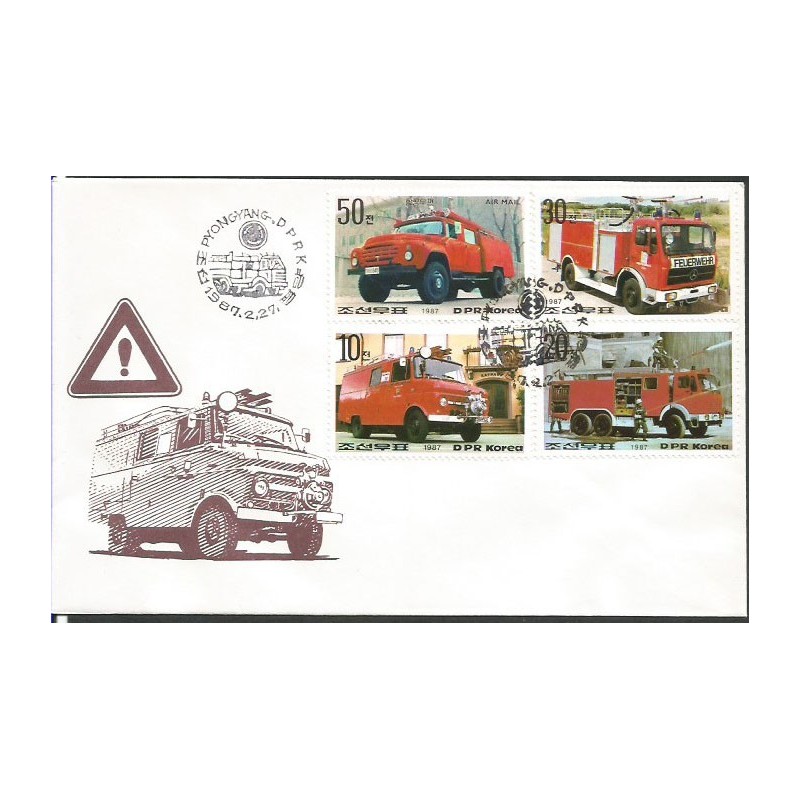 Korea Pn 1987, Straż pożarna. FDC