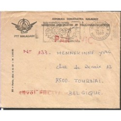 Madagaskar 1989, Pożar, wypalanie traw i pól. Datownik