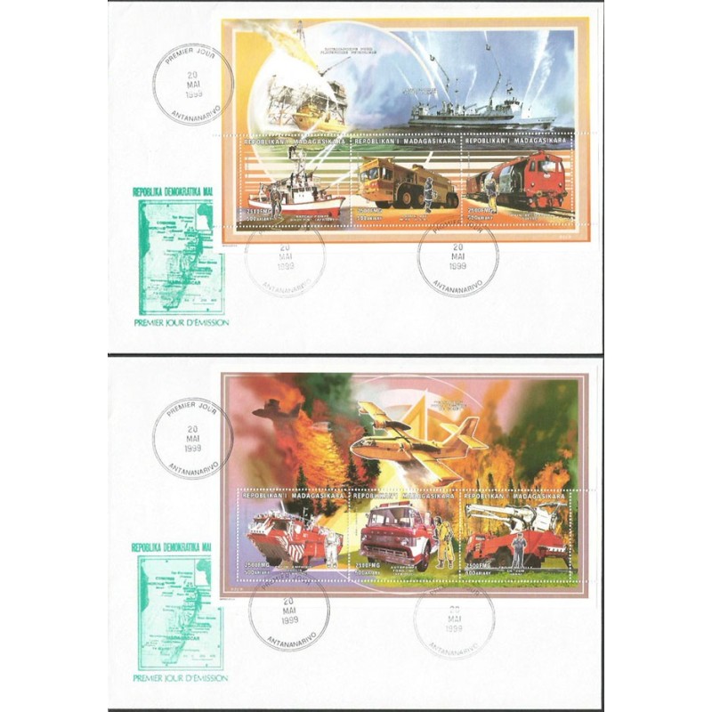 Madagaskar 1999, Straż pożarna. 2 FDC