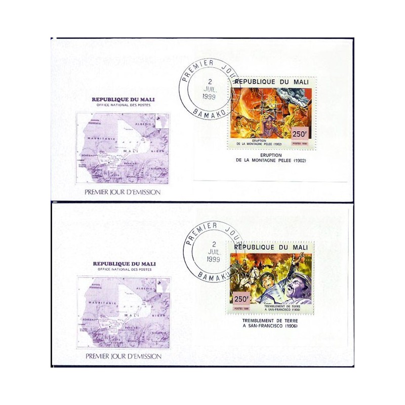 Mali 1999, Pożar, wulkan, trzęsienie ziemi. FDC